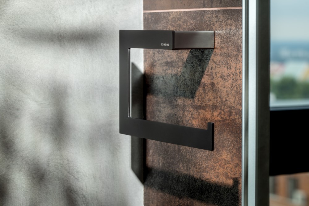 Полотенцедержатель кольцо Qubic Gun Metal