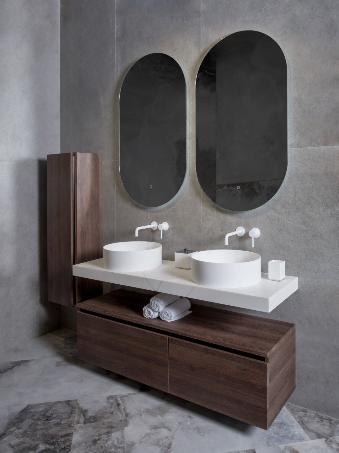 Раковина LV204 Corian Matt White 40*13см