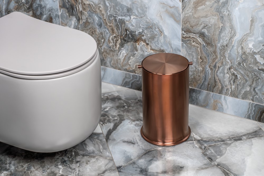 Ведро для мусора с вращающейся крышкой Copper Brushed