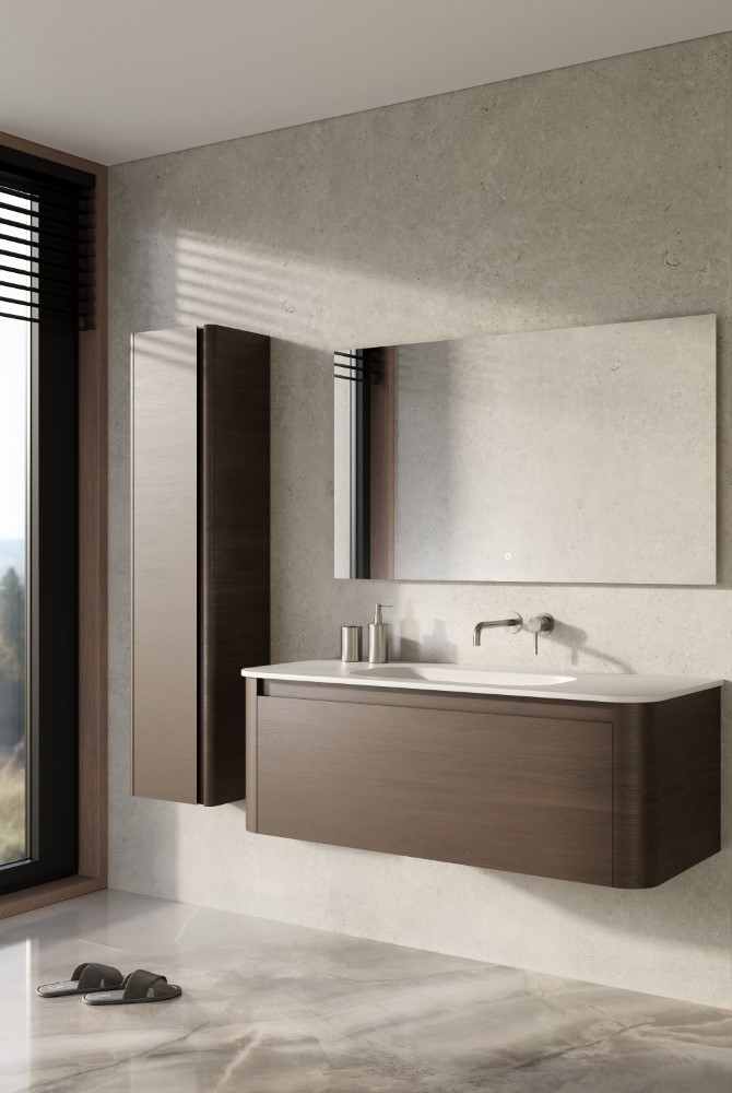 Тумба без раковины VOI 120см MASSIVE VENEER шпон орех