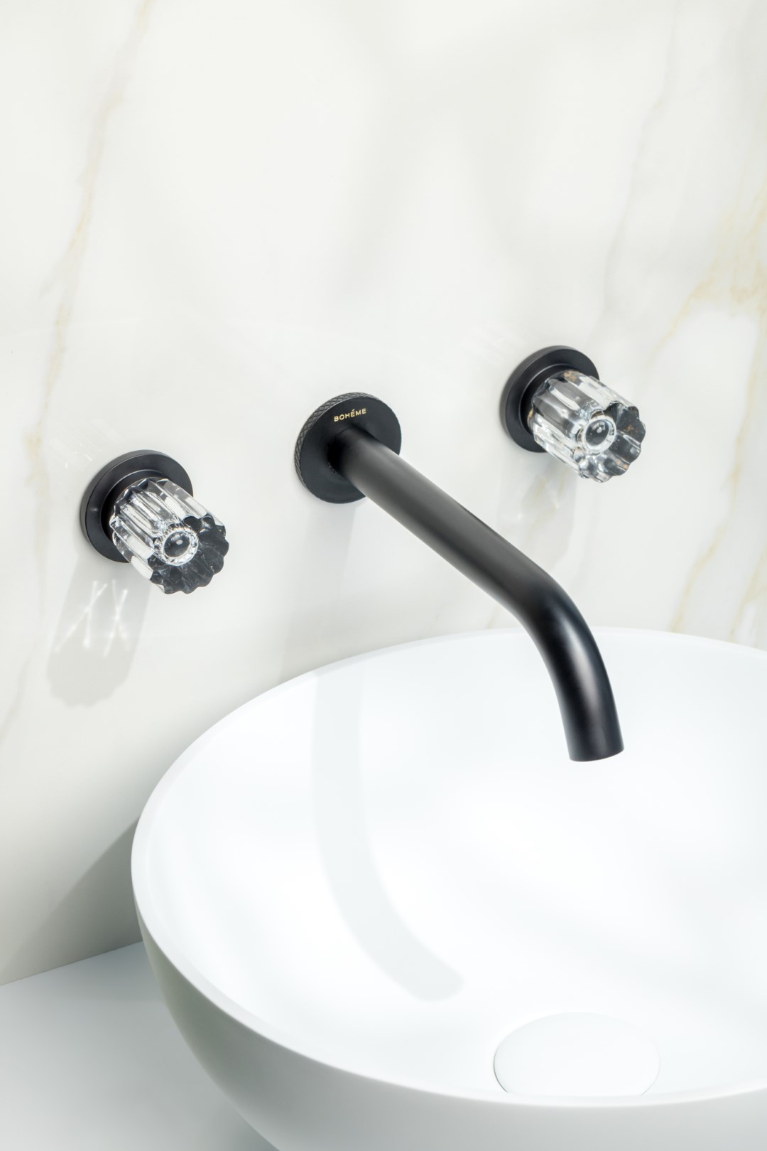Смеситель из стены ELEGANTE на 3 отв. BLACK