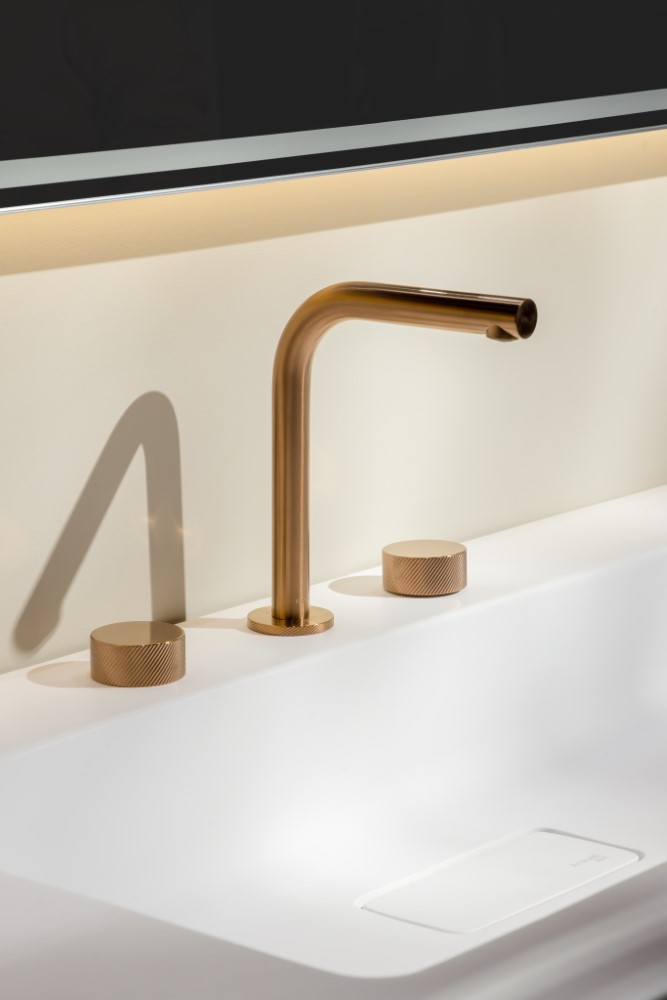 Смеситель на столешницу STICK SPIRALE на 3 отв. COPPER BRUSHED