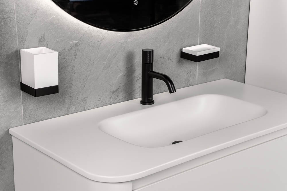Стакан настенный Qubic Black
