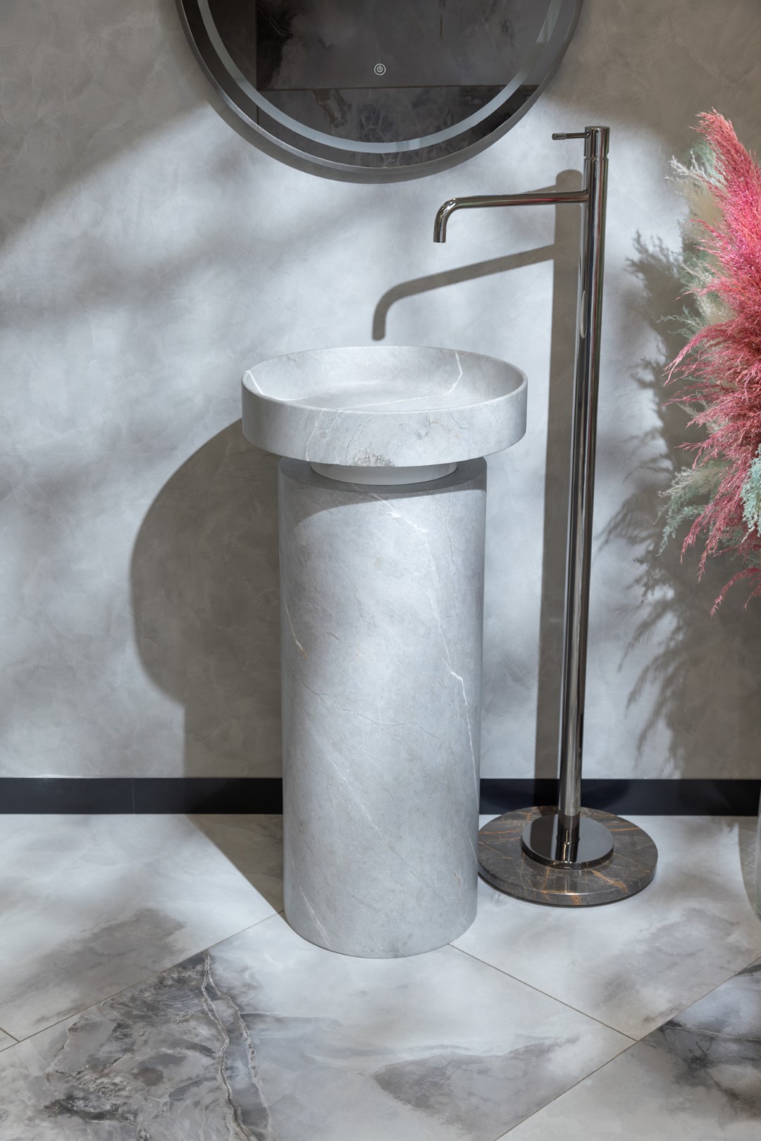 Раковина накладная SOLE Corian 400*130 Amani Grigio