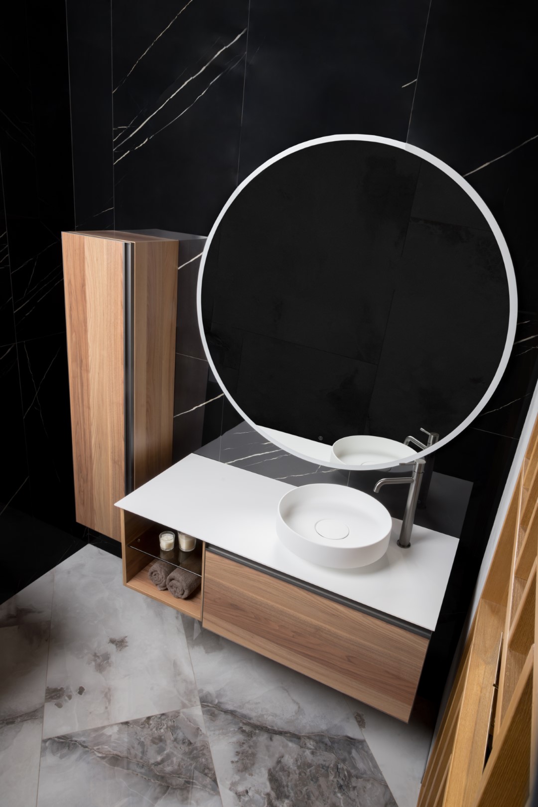 Раковина накладная SOLE Corian 400*130 Matt White