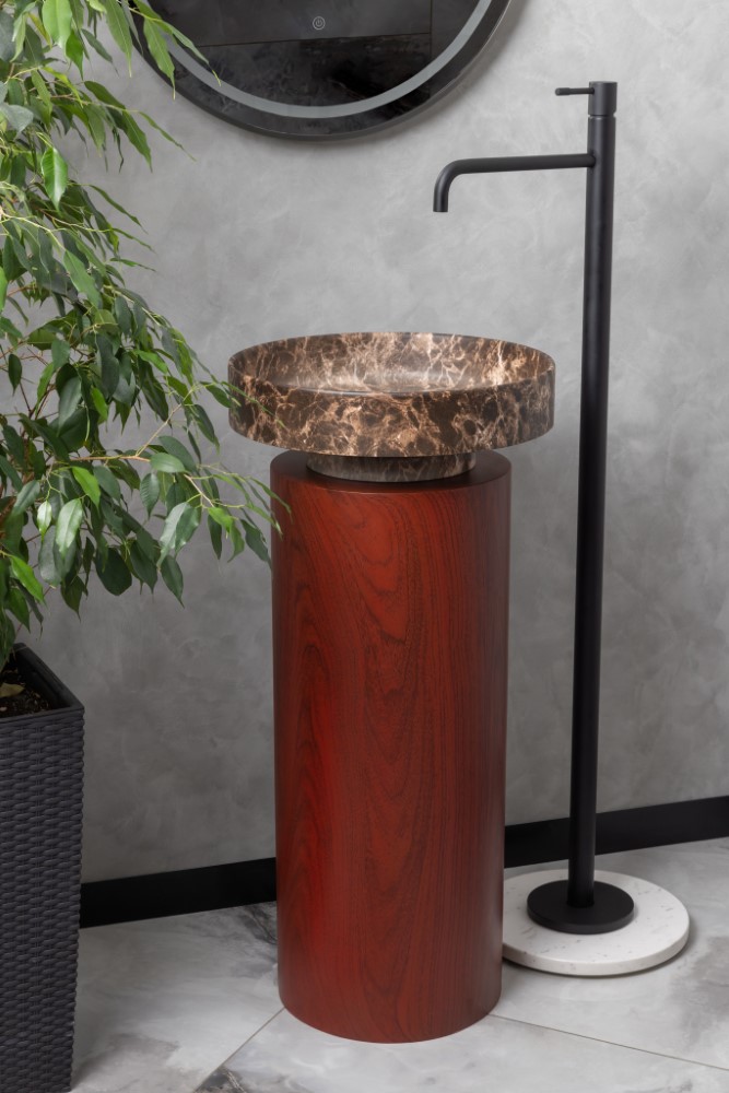 Пьедестал для раковины SOLE Corian 300*720 Red Wood