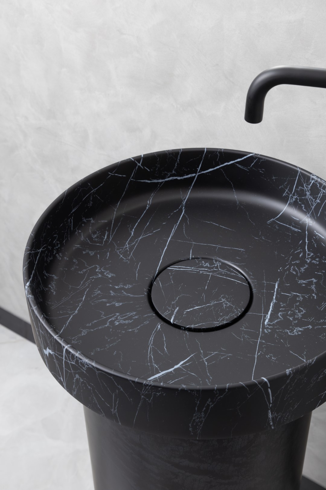 Пьедестал для раковины SOLE Corian 300*720 Black Wood