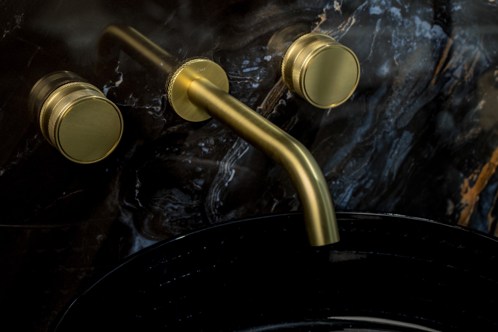 Смеситель из стены PRESTIGE на 3 отв. MAT GOLD
