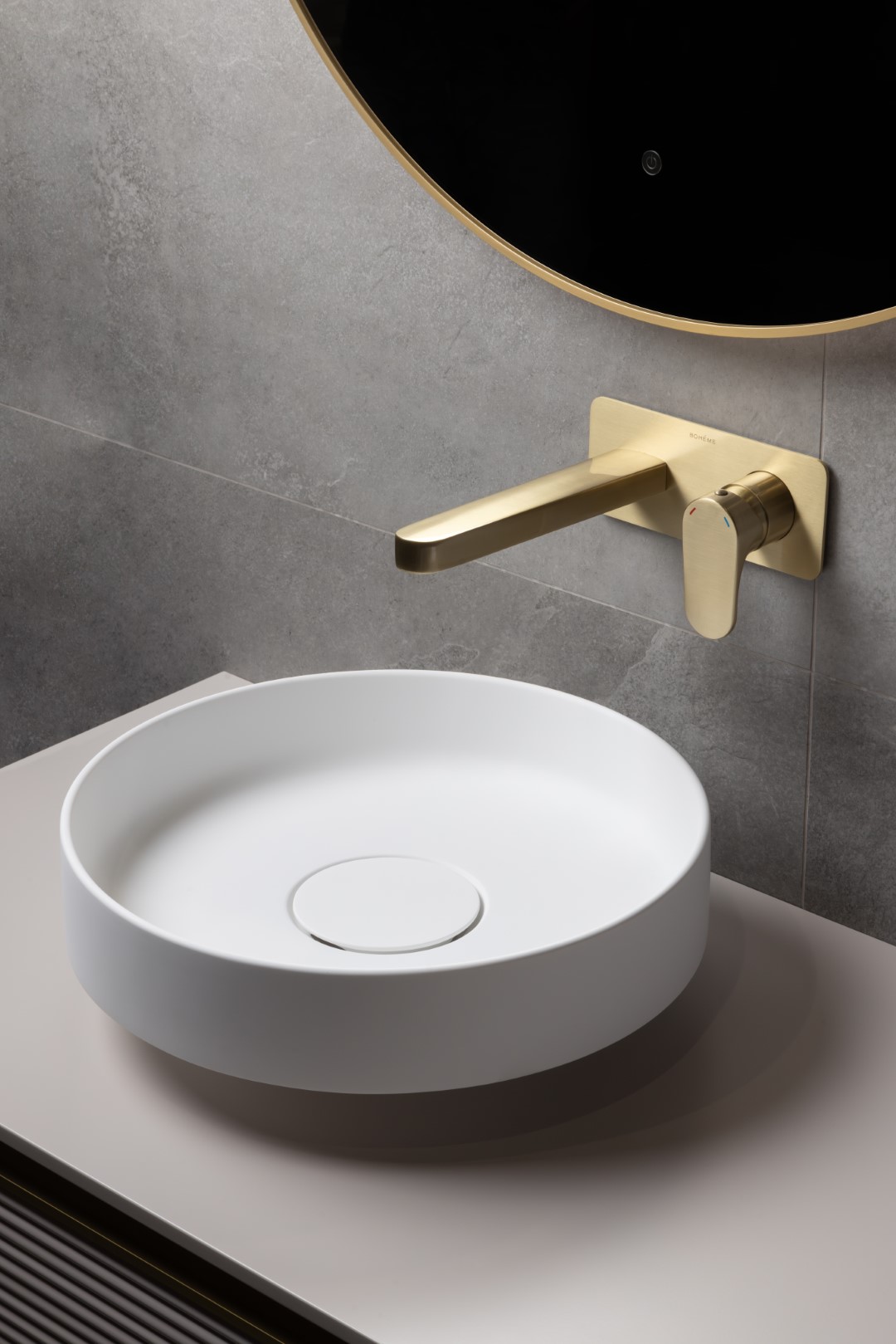 Раковина накладная SOLE Corian 400*130 Matt White