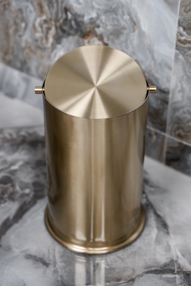 Ведро для мусора с вращающейся крышкой Matt Gold