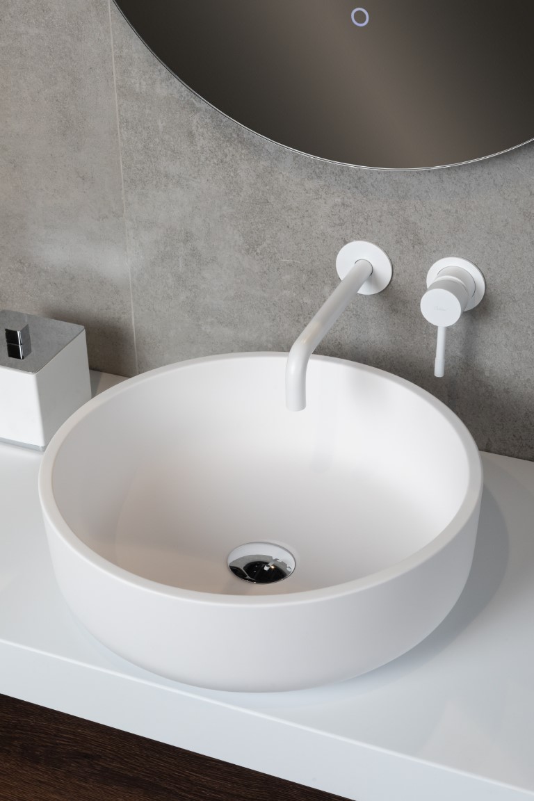 Раковина LV204 Corian white 41,5*14см