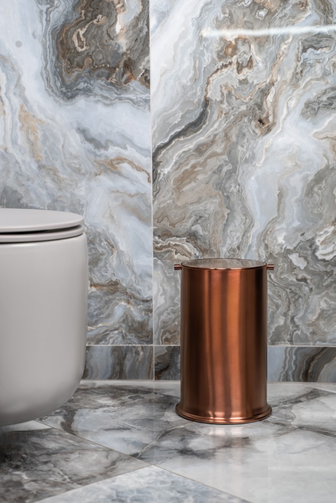 Ведро для мусора с вращающейся крышкой Copper Brushed